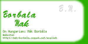 borbala mak business card
